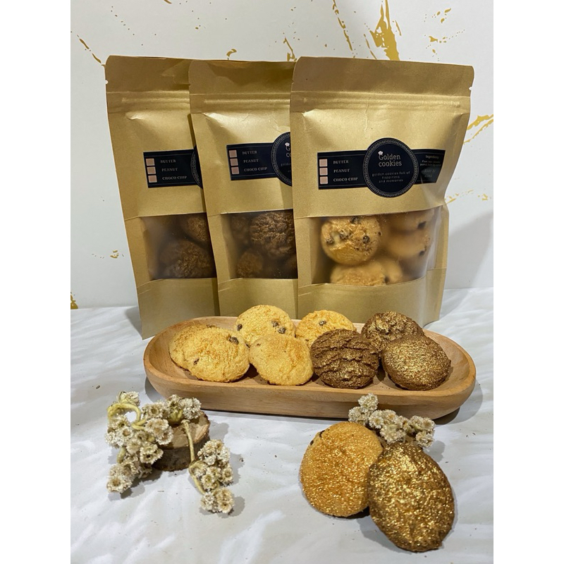 

( cemilan enak ) royal golden cookies with fancy shimmer gold / kue kukis