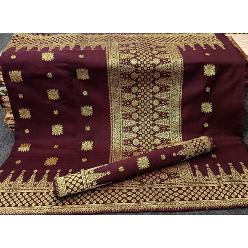 SALEE songket cantik manis kopi gosong gold / songket palembang asli tenun tangan