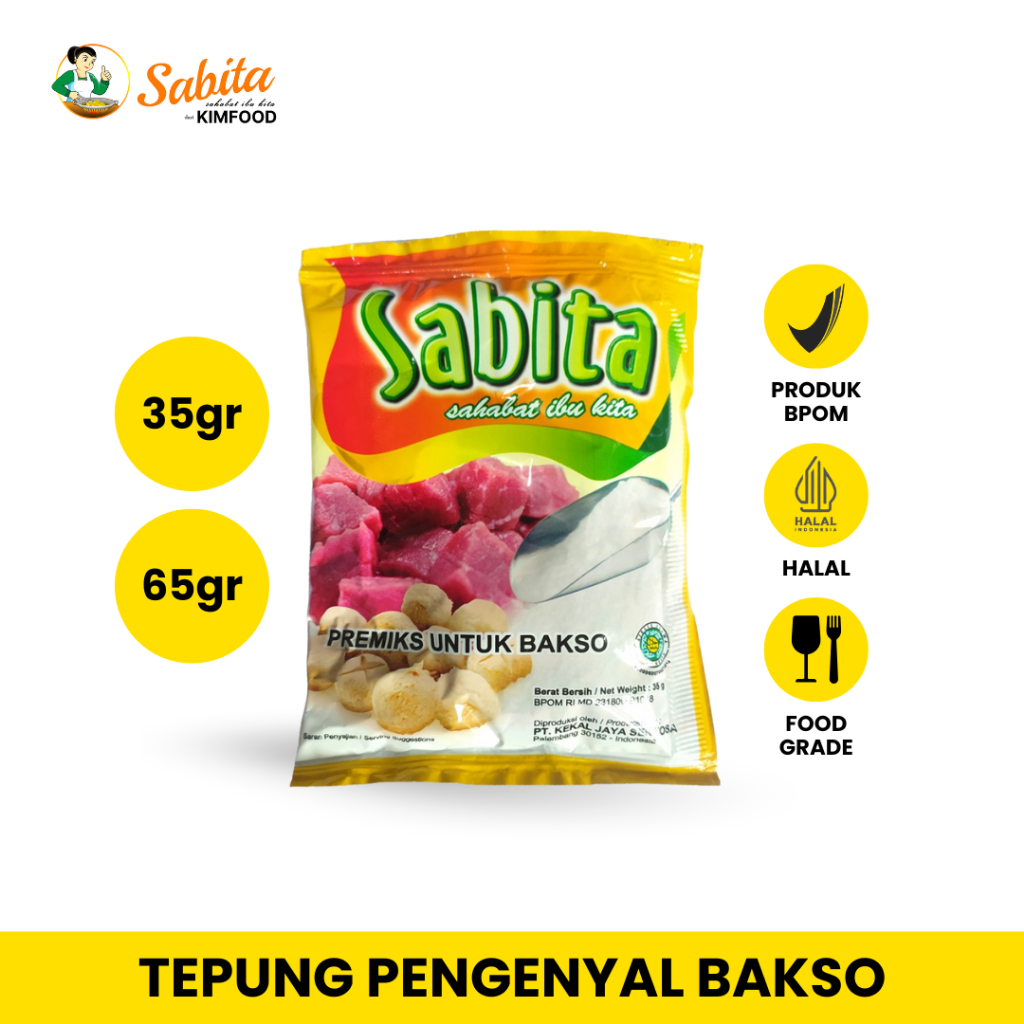 

SABITA - Premiks Pengenyal Bakso 35gr & 65gr | BPOM HALAL Food Grade