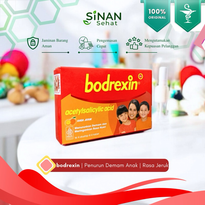Apotek Sinan Sehat | Bodrexin Anak | Bodrexin Flu dan Batuk pada Anak Rasa Jeruk | 1 Box isi 16 Tabl