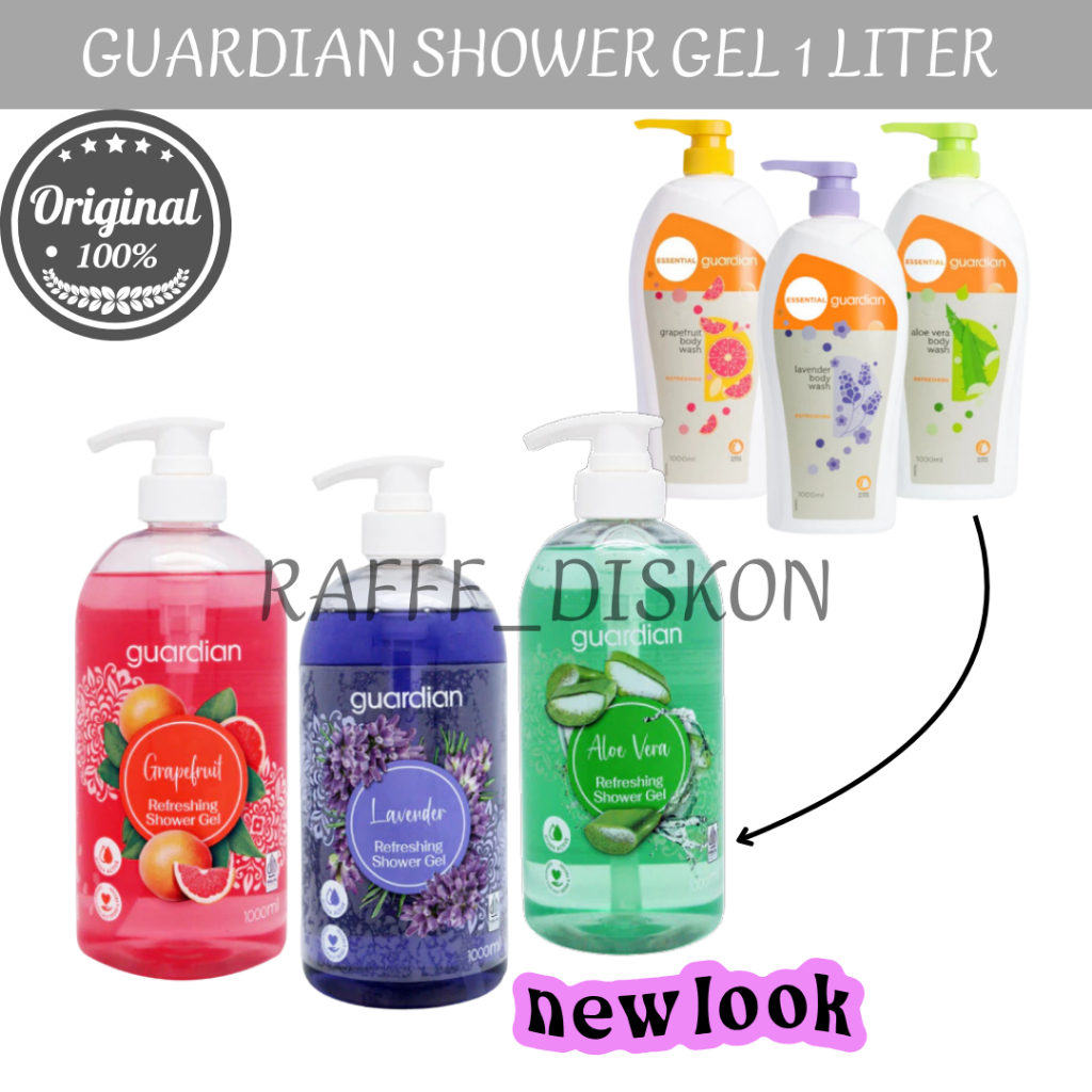 Guardian Refreshing Body Wash Shower Gel 1000 Ml - Sabun Mandi Gel Guardian  1000 Ml Kemasan Baru
