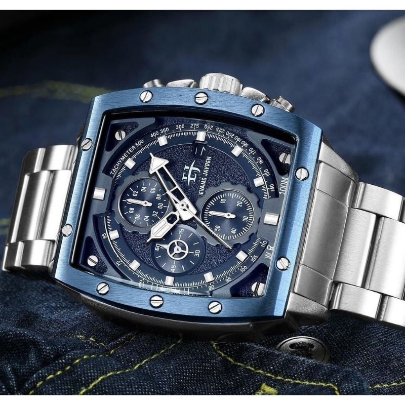 Jam Tangan EVANS JAYDEN Rantai Original EJ 9463-1 ST Water Resist