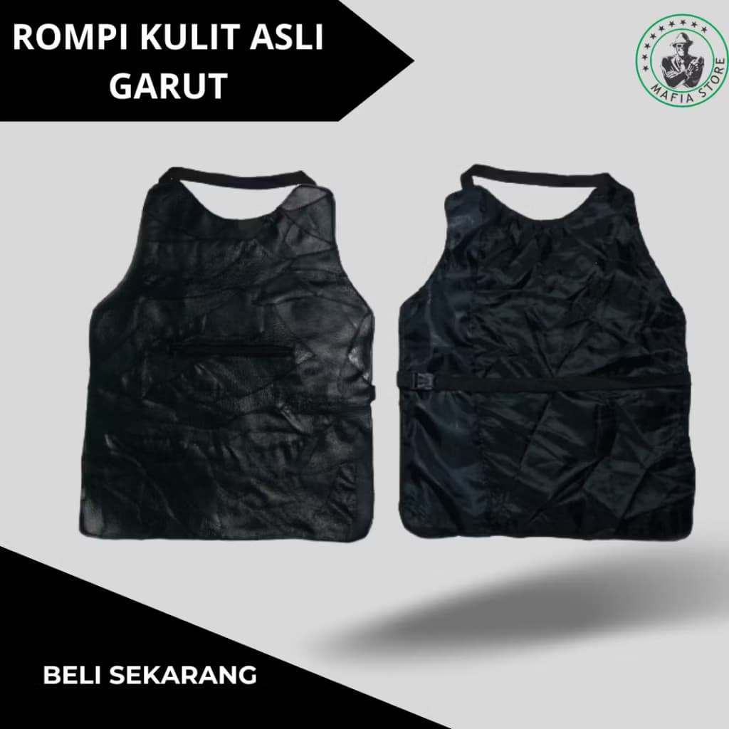 PELINDUNG DADA KULIT SAPI ASLI - Hitam