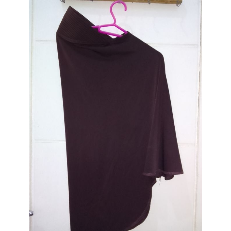 hijab bergo coklat Pramuka