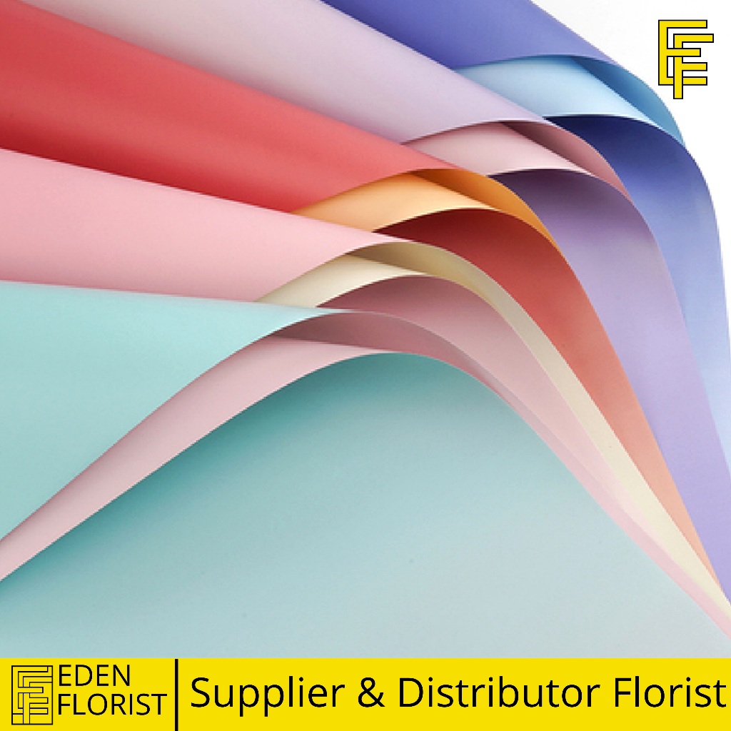 

EdenFlorist Kertas Buket Bunga Gradasi Cellophane Gradient Matte Double Border Flower Wrapping COD KB6174