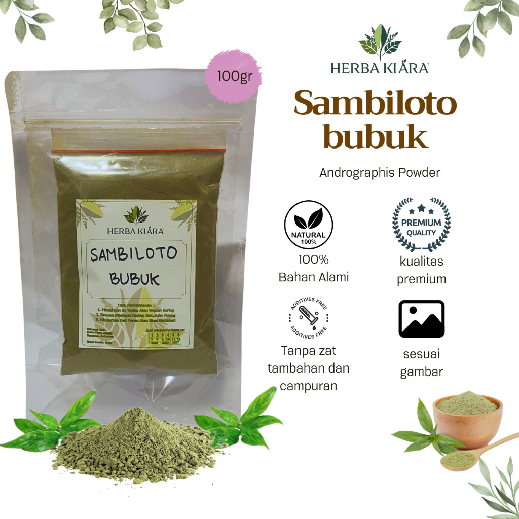 

Sambiloto bubuk asli 100gram / rempah / 100% alami original JSR premium