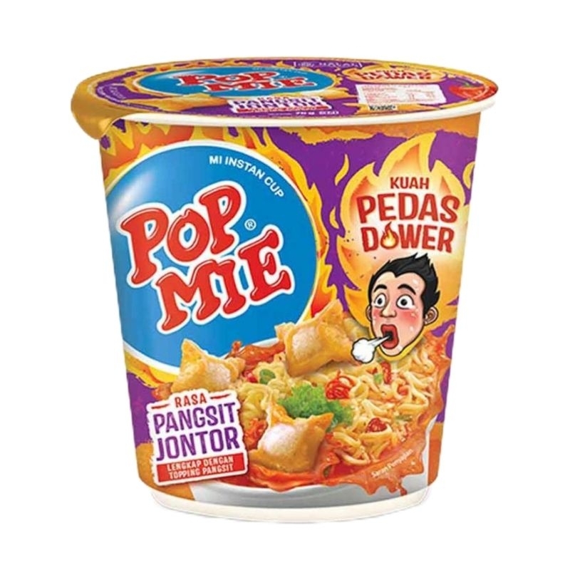 

Pop Mie Mi Instan Cup Pedes Dower Pangsit Jontor isi 75 gram