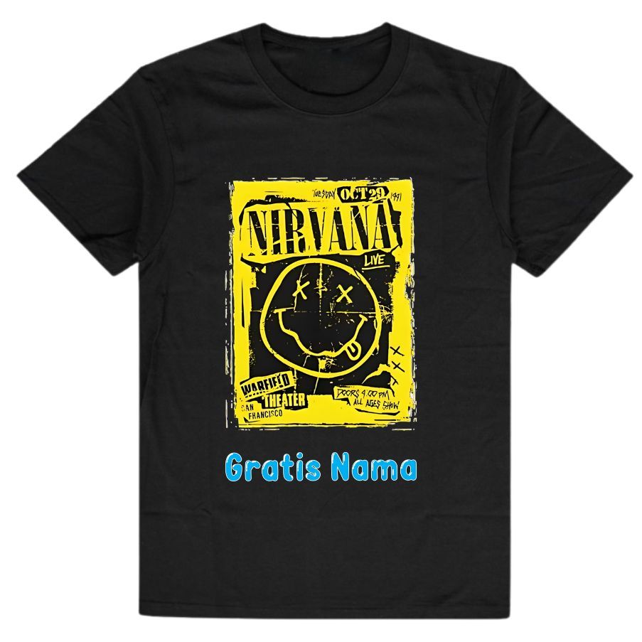 Baju Kaos Metal Kids Kaos Band Anak Nirvana Kaos Lengan Pendek Anak Laki Laki Perempuan 1-10 Tahun