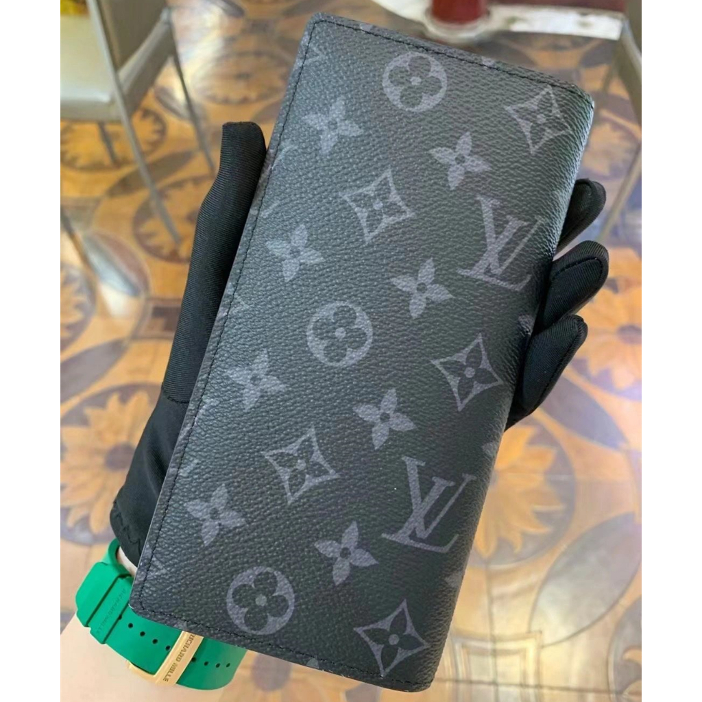 ［ Produk asli Perancis］M61697  LOUIS VUITTON Brazza Wallet,Dompet lipat dua, dompet pria,Dompet Panj