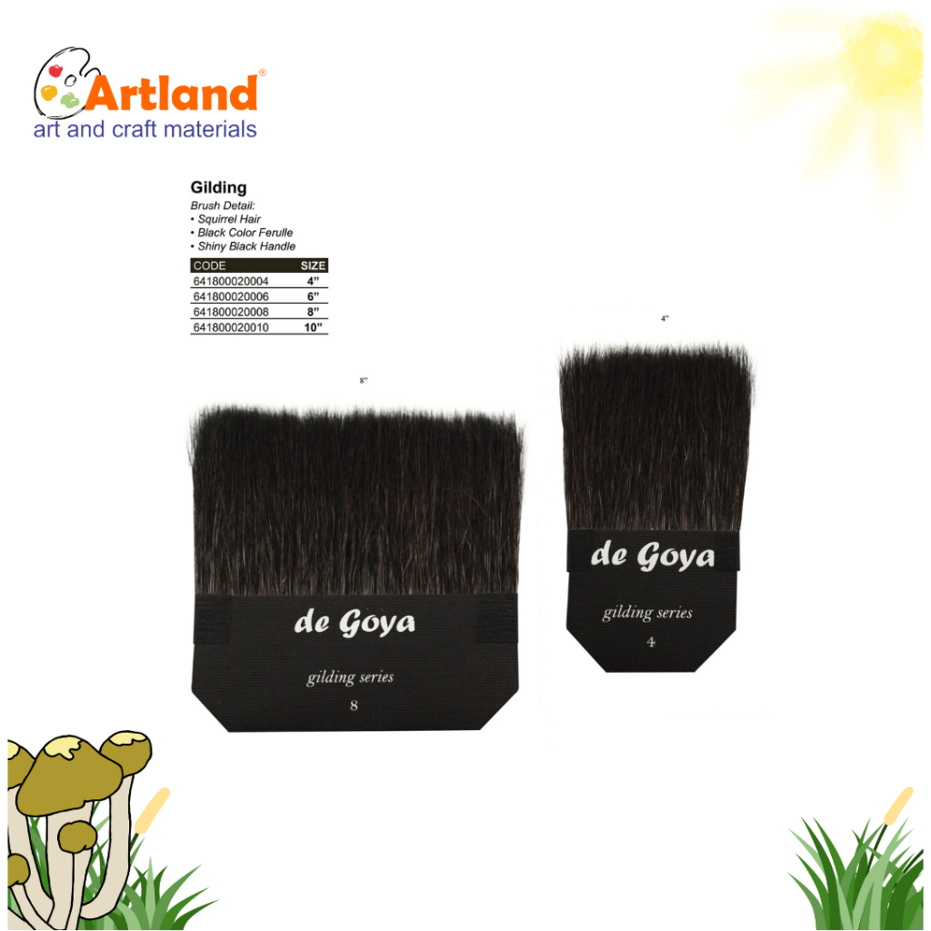 

Kuas De Goya Gilding Flat – Squirrel Hair, Ferrule Hitam, Handle Hitam Mengilap