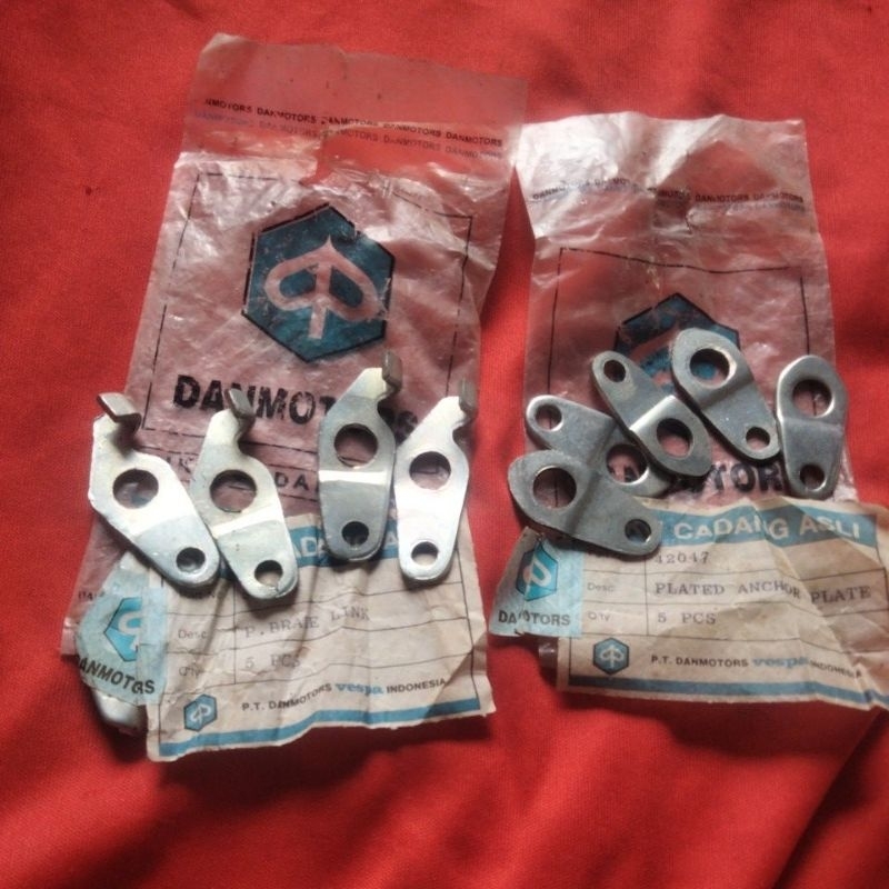 plat klem jepitan klip rem belakang vespa exclusive exel ori danmotor
