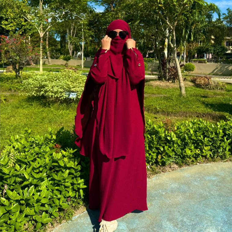 BEST DEALS NH GAMIS ZAYRA SYARI JIPER MEWAH BESIC UMROH 1 SET CADAR BANDANA