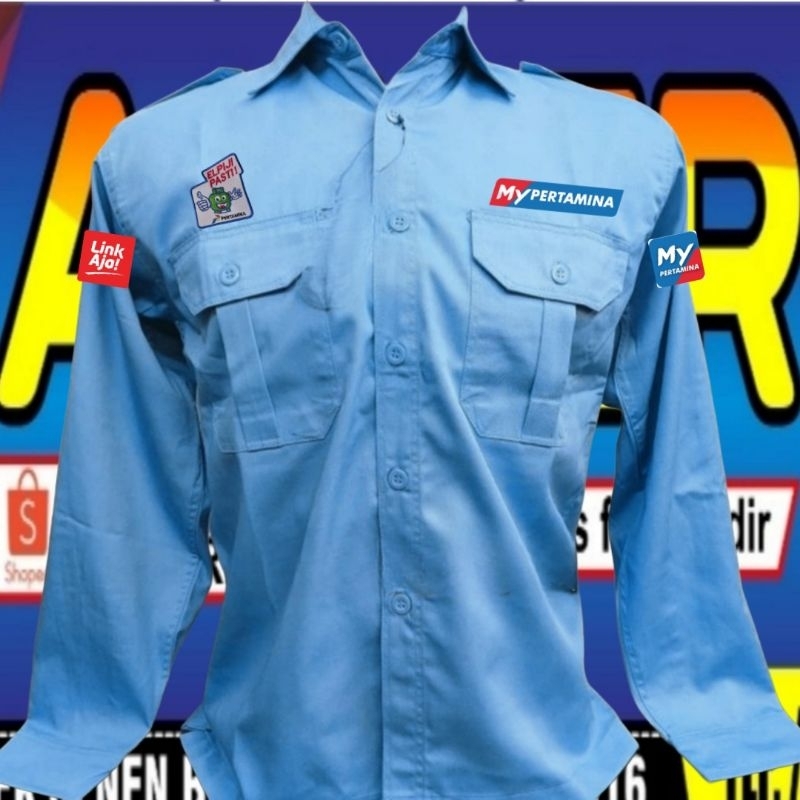 kemeja Pertamina elpiji baju dinas Pertamina elpiji Seragam Pertamina pakaian dinas Pertamina Seraga