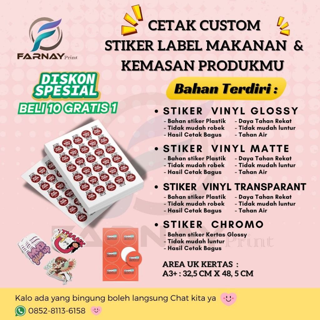 

STIKER CHROMO-VINILGLOSSY/MATTE-TRANSPARANT