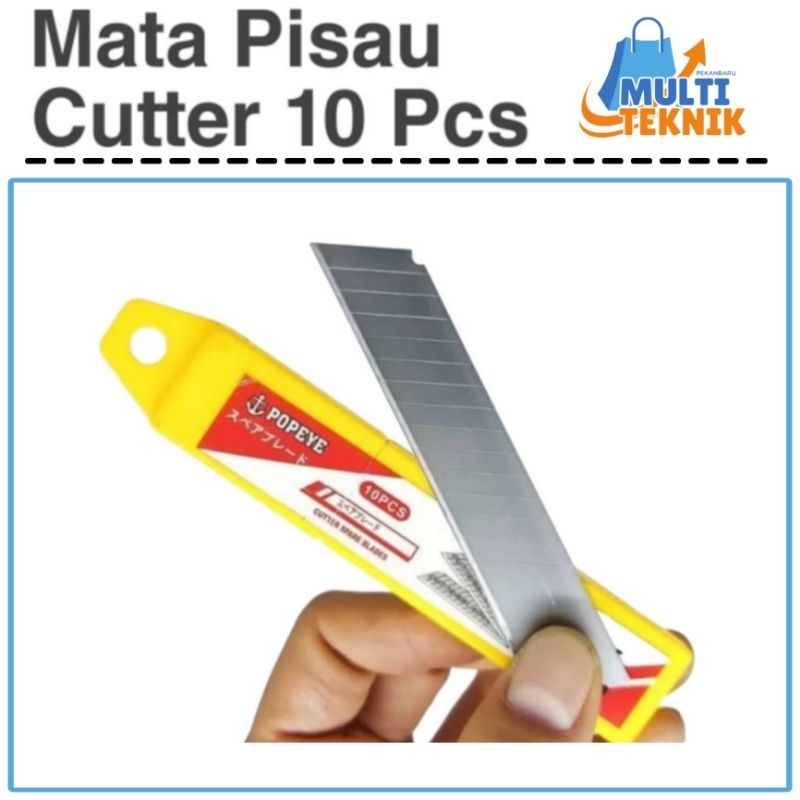 

Mata Isi Refill Pisau Cutter Besar Ukuran L 150 18 mm isi 10 Pcs L150
