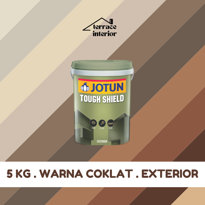 Cat Tembok Tough Shield Jotun warna Coklat 5 kg
