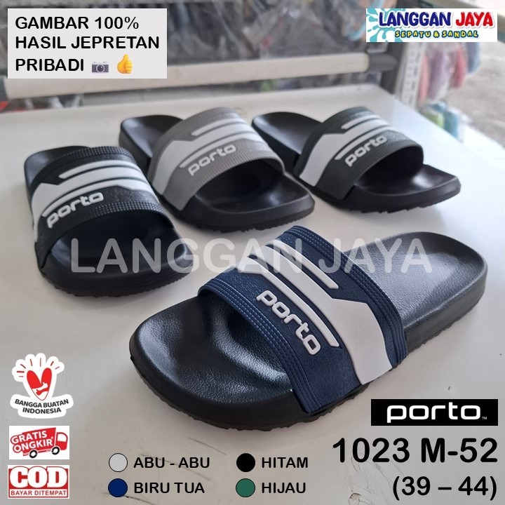 PORTO 1023 M-52 (39-44) - Sendal Karet | Selop | Pria | Harian | Porto Bandung (COD)