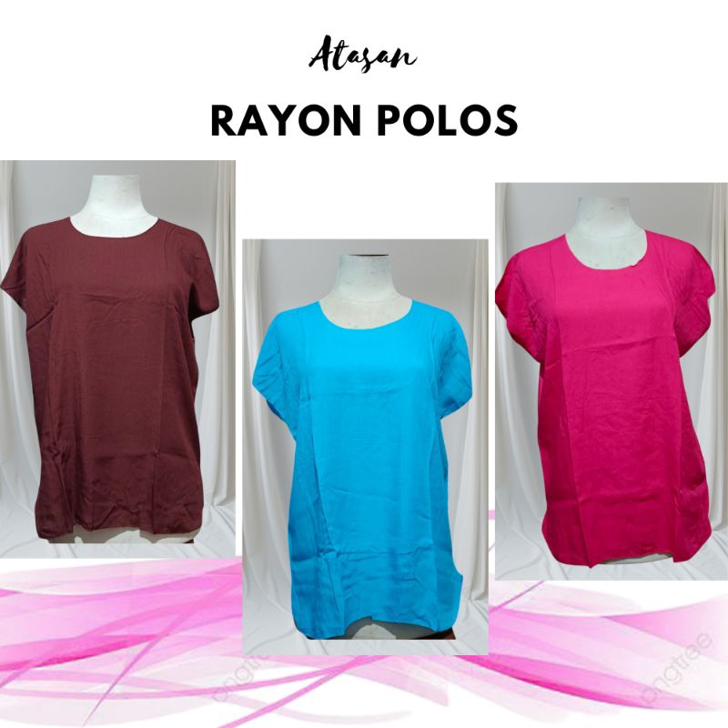 Atasan Rayon Bali Polos / Atasan Rayon Polos / Baju Bali Polos