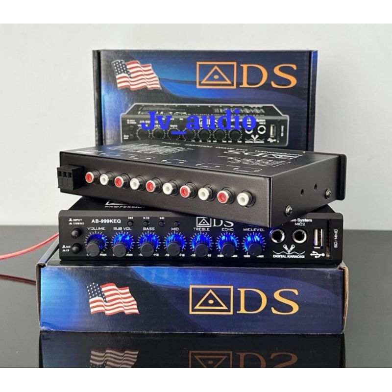 Parametrik preamp ADS AB-999KEQ equalizer Bluetooth Usb mmc dan karaoke sound digital