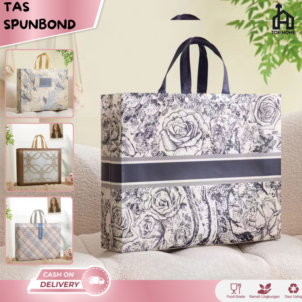 

Tas Belanja Jumbo / Tas Spunbond Laminasi Tas Souvenir Premium Tebal dan Kuat Goodie bag Sembako
