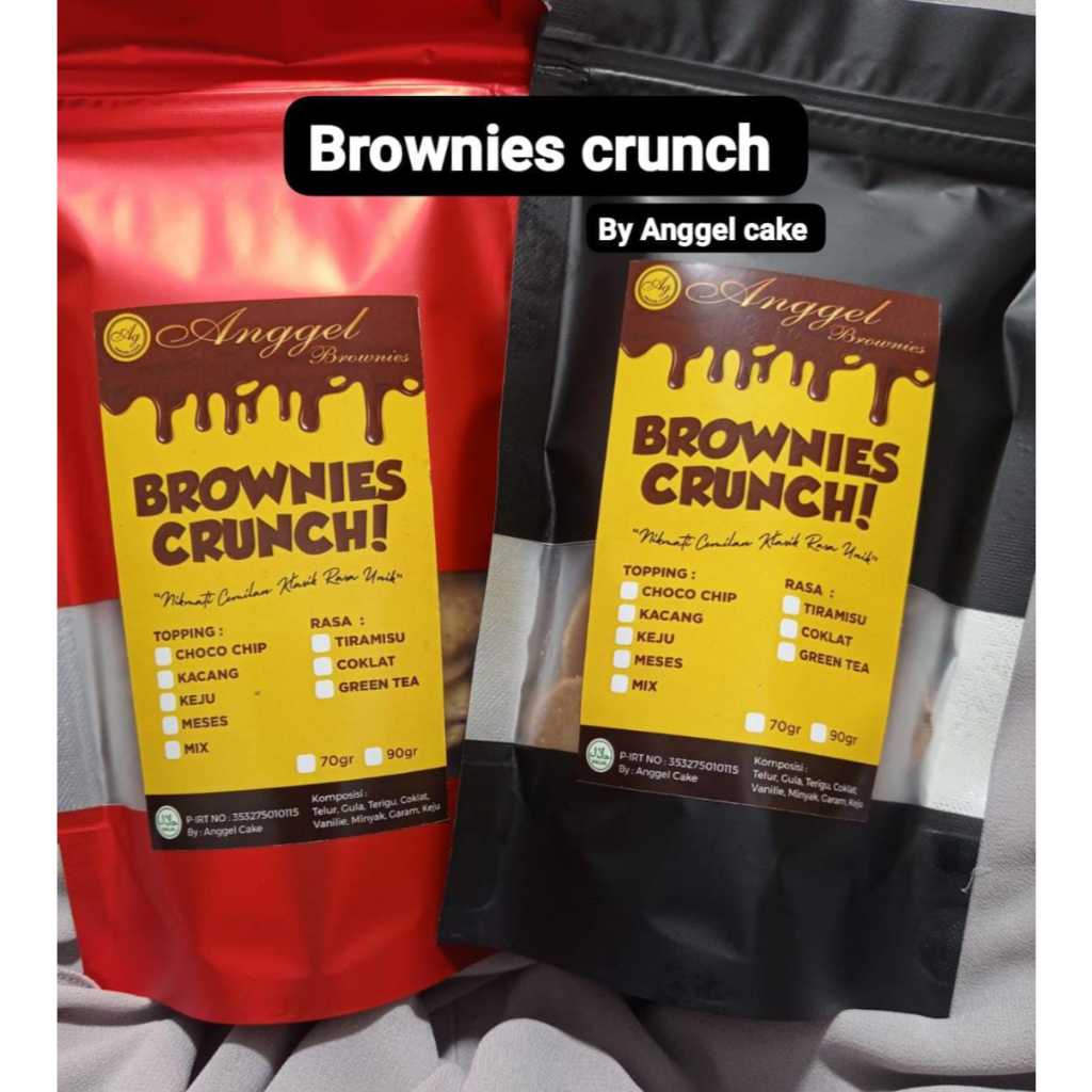 

BROWNIES CRUNCH! by ANGGEL CAKE, Kemasan Pouch 60 gr