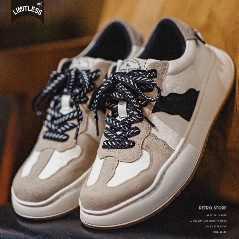 Sepatu Sneakers Pria Retro Limitless | Deconstructed Chunky Shoes Maden Style Kasual