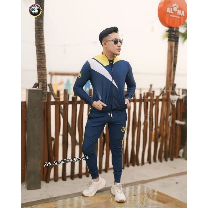 BAJU OLAHRAGA SXB SPORT STAUFEN NAVY JAKET AND JOGGER
