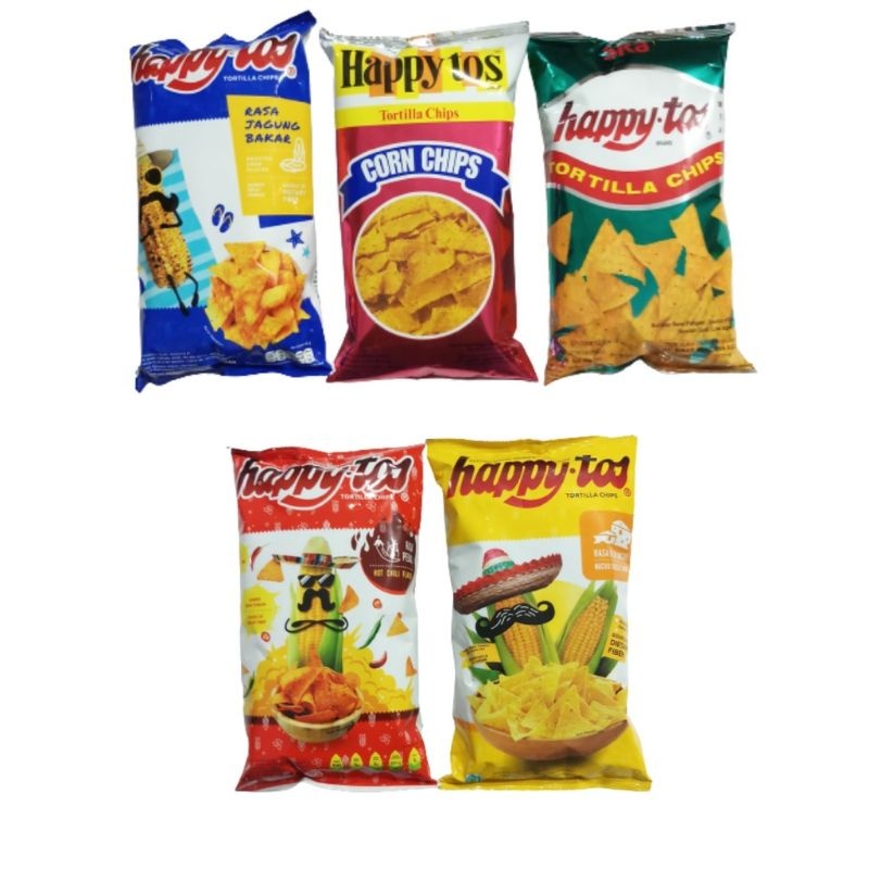 

Happytos Tortilla Chips Kemasan 140g | Tersedia All Varian | Snack Camilan Gurih