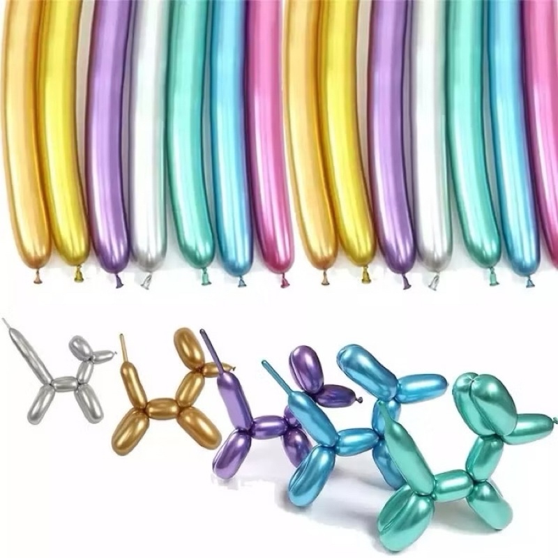 Balon Twist Chrome / Balon panjang / Balon cacing