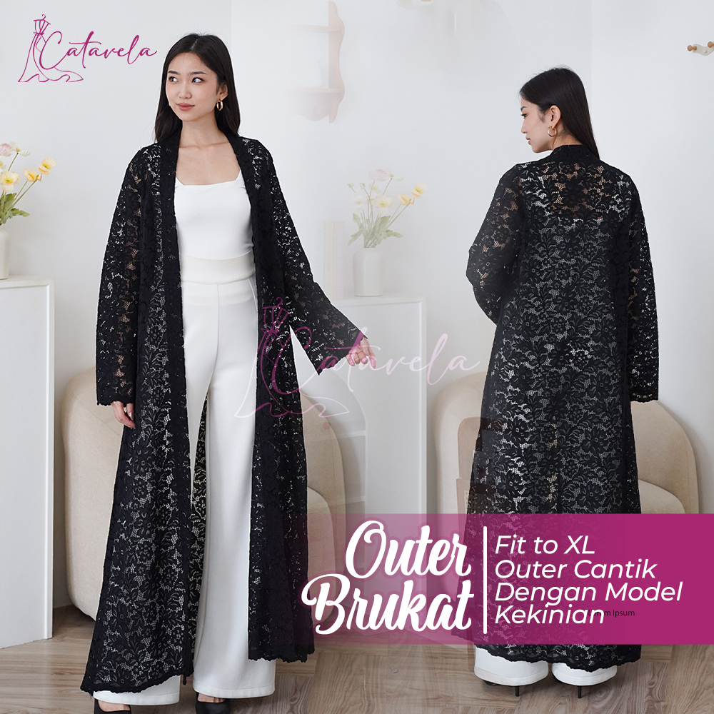 Outer brukat outwear kebaya luaran cardigan kondangan outwear brukat - CATAVELA