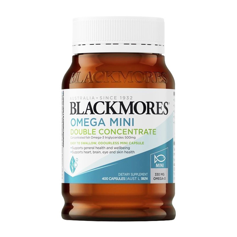 Blackmores Fish Oil 1000mg - 400 Capsules, Halal, Omega-3 EXP 06/2027