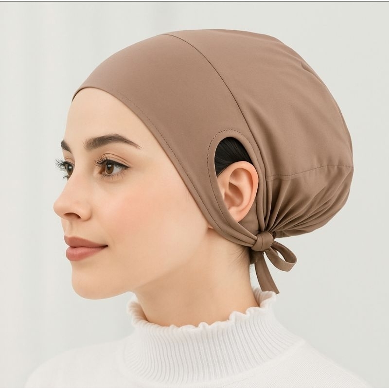 Ciput Anti Budek Lubang Telinga | Ciput Jersey Nyaman Anti Pusing Hijab Inner