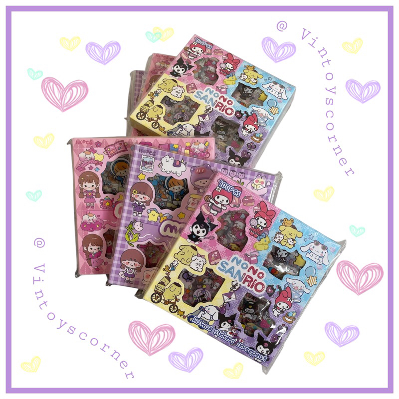 

Sticker anak Waterproof Sticker Momo dan Kuromi kartun lucu Stiker 100 Lembar 4 viral