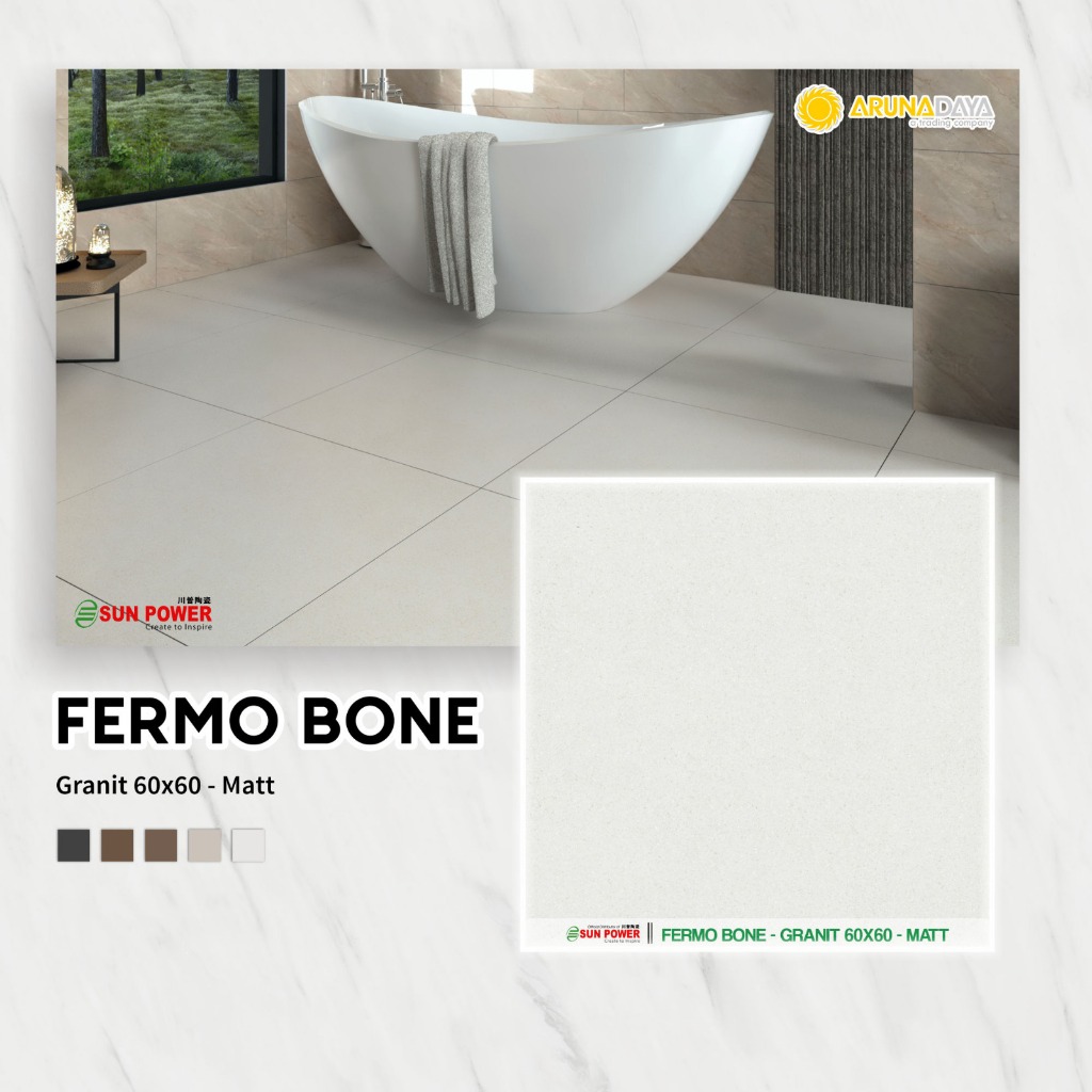 Granit Matt Sun Power Fermo Series Ukuran 60x60-Fermo Bone & Fermo Grey-Granit Murah