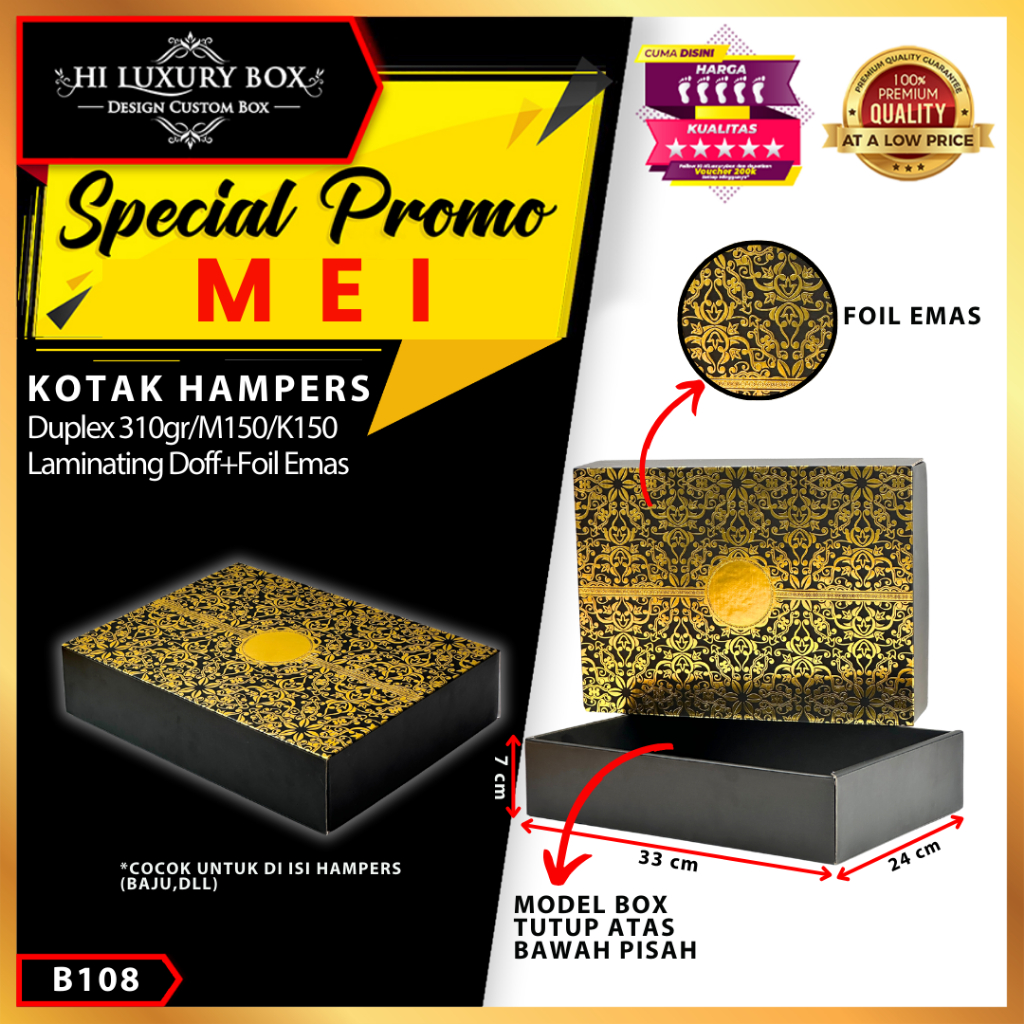 

Box Hampers - Kotak Kado - Gift box Premium - Dus Packaging - B108