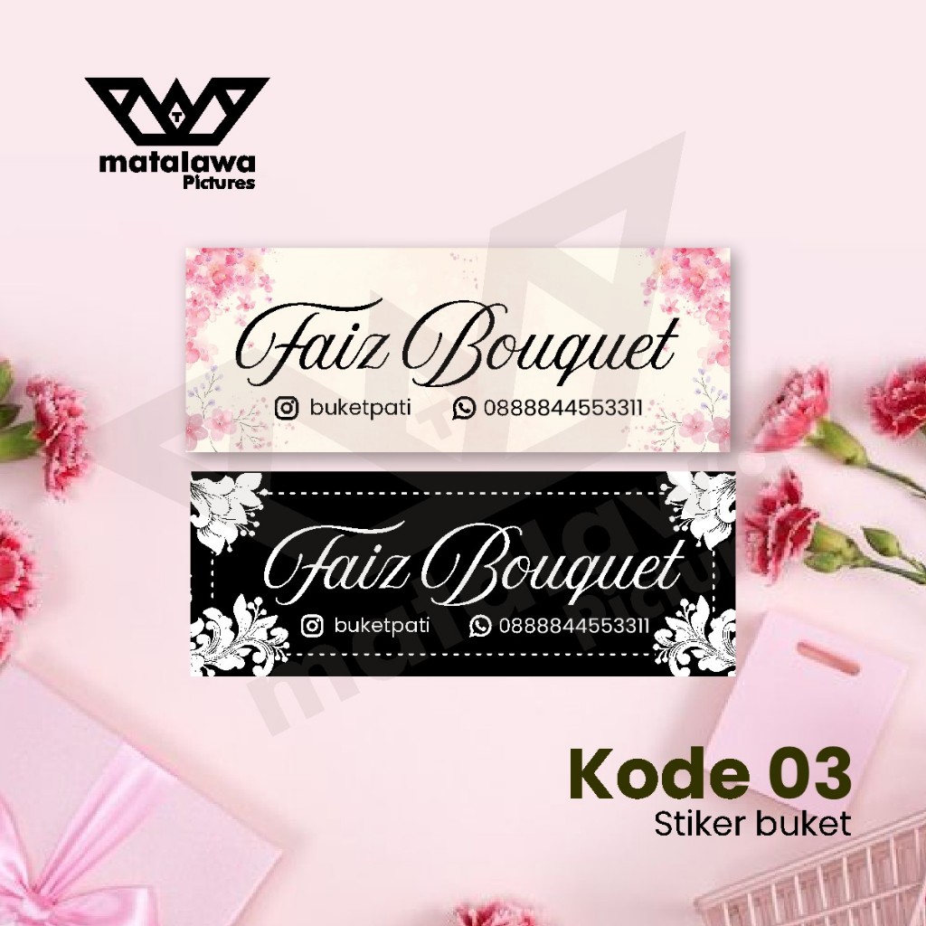 

Stiker Buket Bunga Bouquet Flower Label Buket Sticker Buket Bucket Murah Costum 03