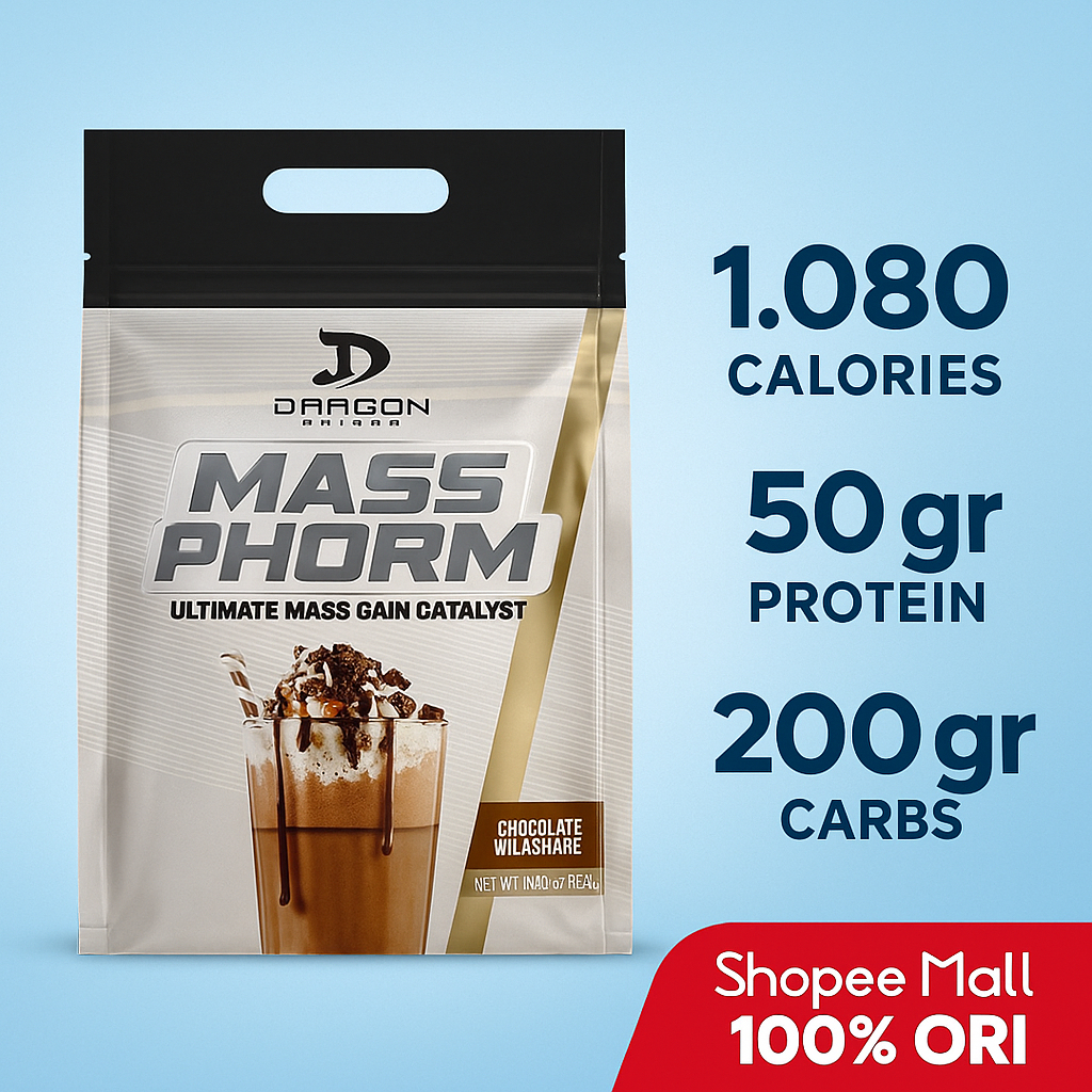 Dragon Pharma Mass Phorm 12 lbs 5,4 kg - Susu Gainer Tinggi Kalori