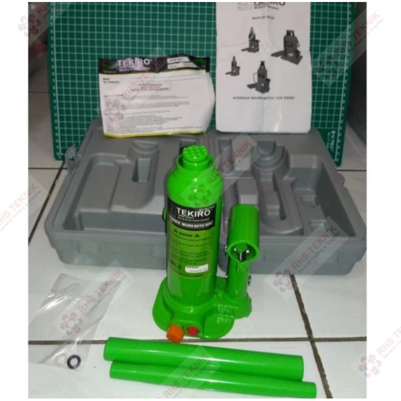 Dongkrak Botol-1 2 Ton Tekiro hydraulic welded bottle jack