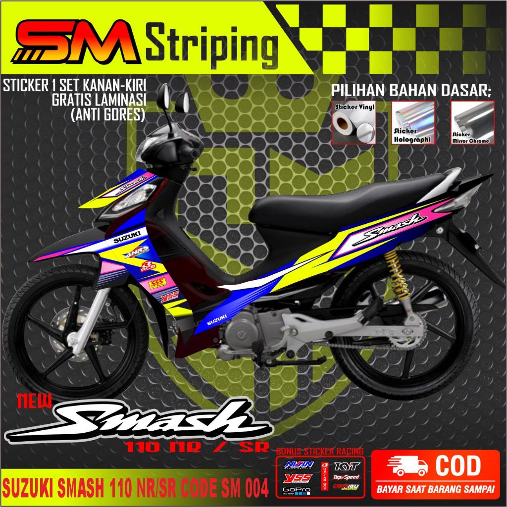 Striping Variasi Suzuki Smash 110 SR / Sticker List Motor Suzuki Smash 110 SR