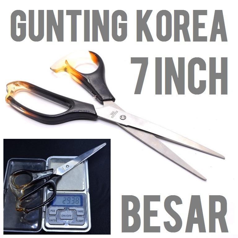 

(H6) GUNTING 7 INCH 17.5 CM KOREA tajam grade a besar stainless steel stainles toko mbah ning tokombahning