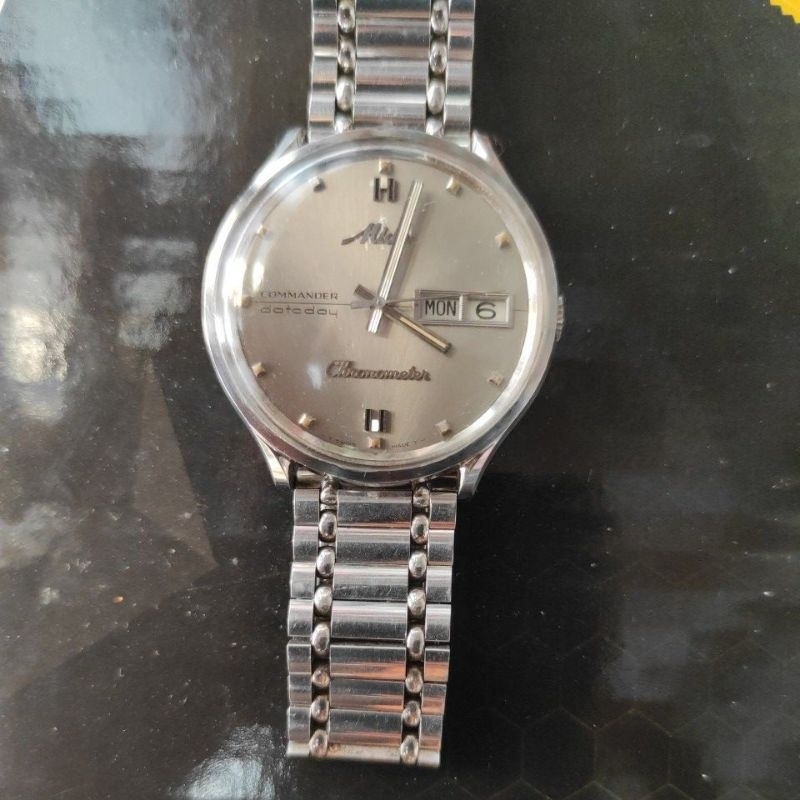 jam tangan Mido commander datoday vintage full original otomatis bekas