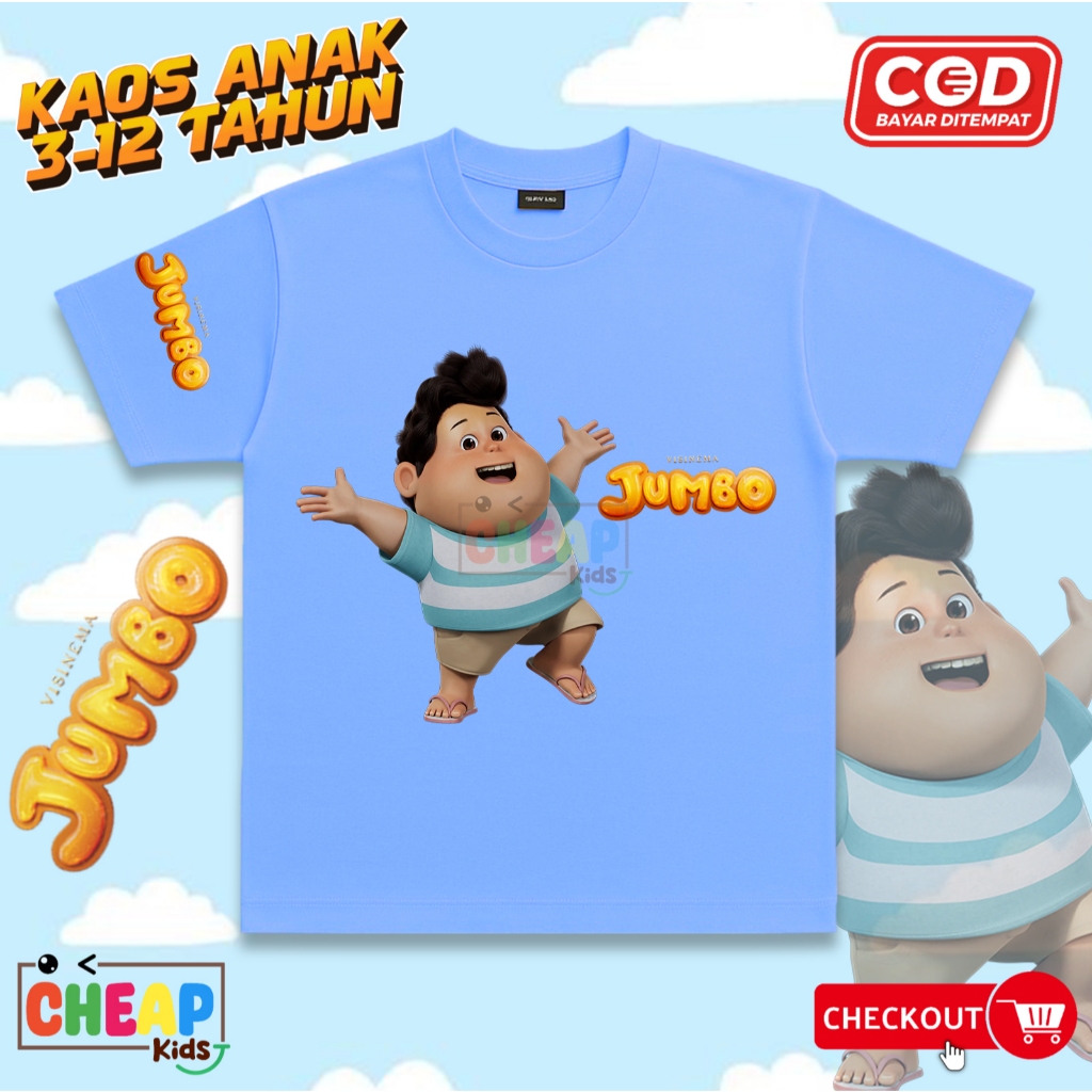 Kaos Anak Don Film Jumbo / Baju Anak Karakter Film Jumbo