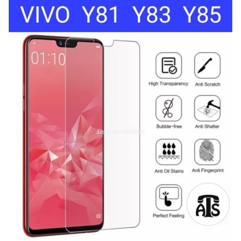 Tempered Glass Kaca Bening VIVO Y81 / Y83 / Y83 Tg Temper Tipe Hp VIVO Y81 VIVO Y83 VIVO Y85 TEMPERE