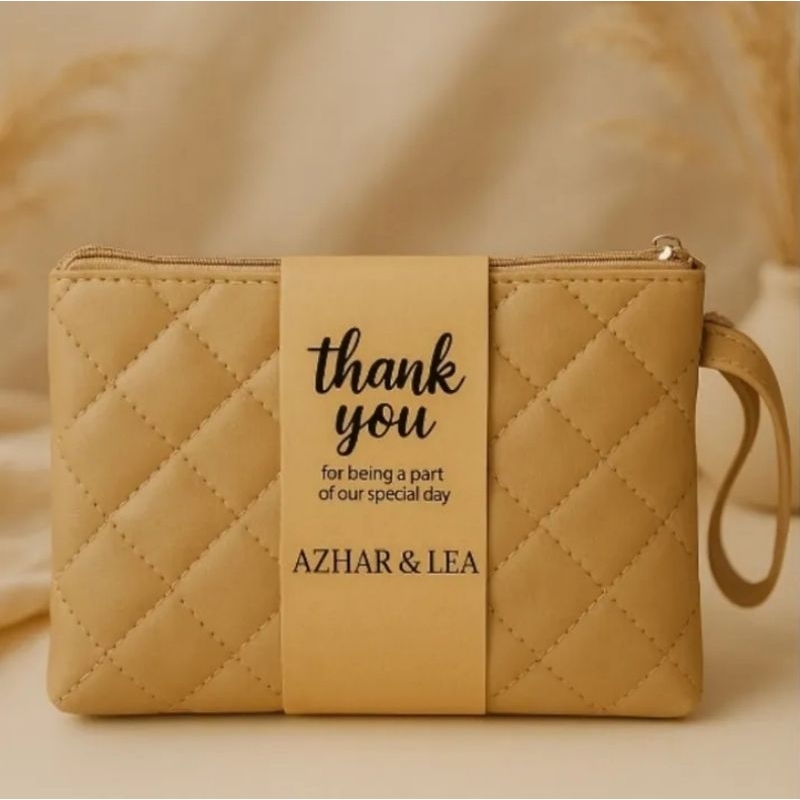 souvenir pouch kulit bordir