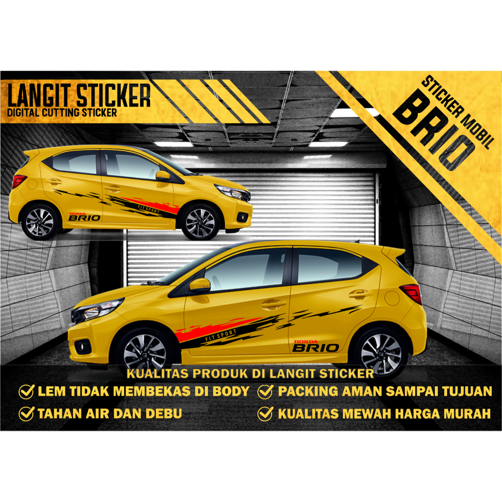NEW STICKER BRIO STIKER BRIO RS STICKER MOBIL BRIO STICKER VARIASI MOBIL BRIO STICKER HONDA BRIO
