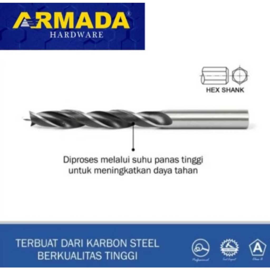 Mata Bor Kayu 10mm x 115mm ARMADA 100% ORIGINAL