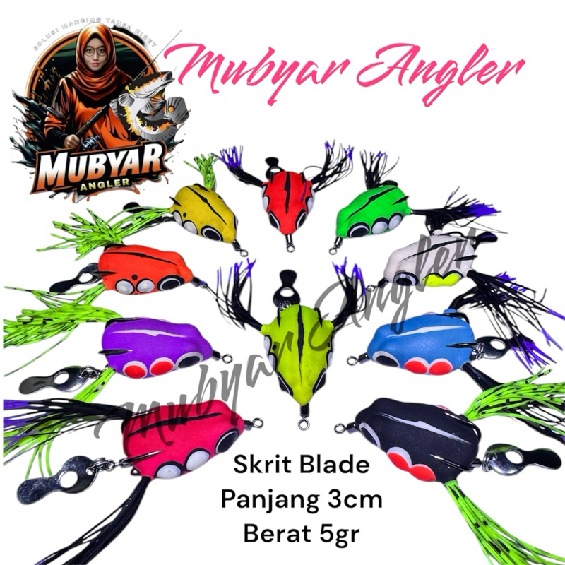 Soft Frog SEMOK Skrit 3cm Hook VMC Hem Lure Lampung