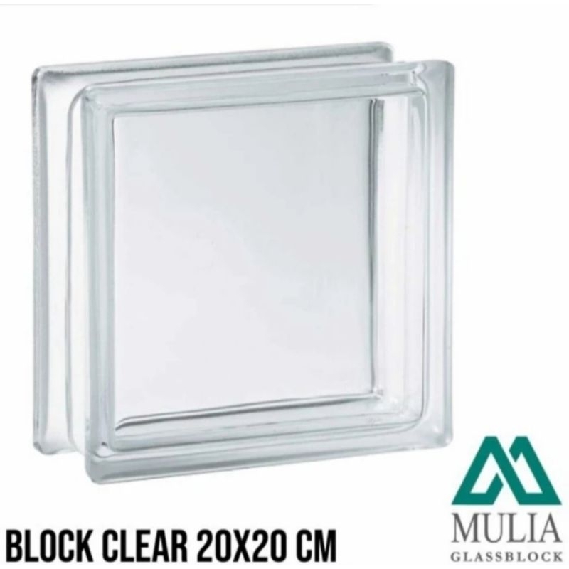 Kaca Block Glass Block Clear Mulia 19 x 19 x 9,5 cm