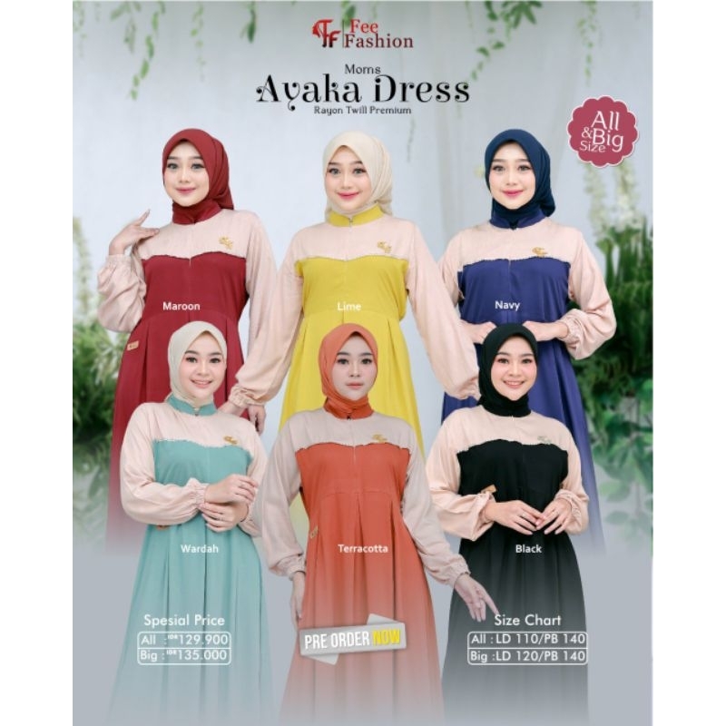 AYAKA DRESS FEE FASHION GAMIS RAYON TWILL PREMIUM ADEM