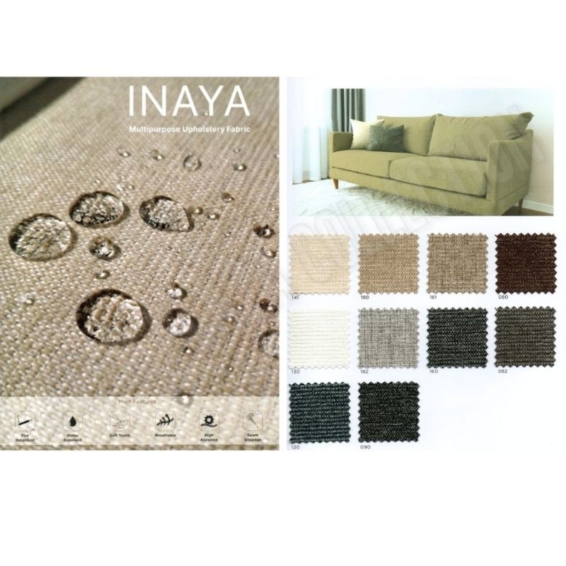 Kain Interior Ateja Fabric Minimalist Water Repellent / Waterproof - Inaya (Furniture, Sofa, Jok, Ku